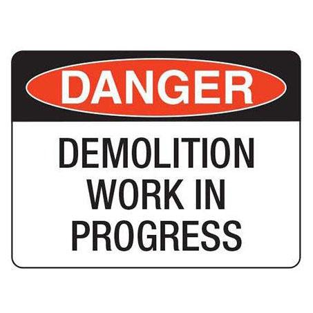 Danger - Demolition Work in Progress Safety Sign For Sale – sfidirect-dev