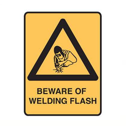 Beware Of Welding Flash Safety Sign